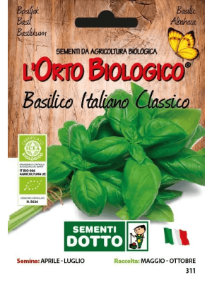 Basilico Italiano Classico - busta di sementi L'Orto Biologico
