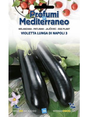 Melanzana Violetta Lunga di Napoli 3 - busta di sementi Profumi del Mediterraneo